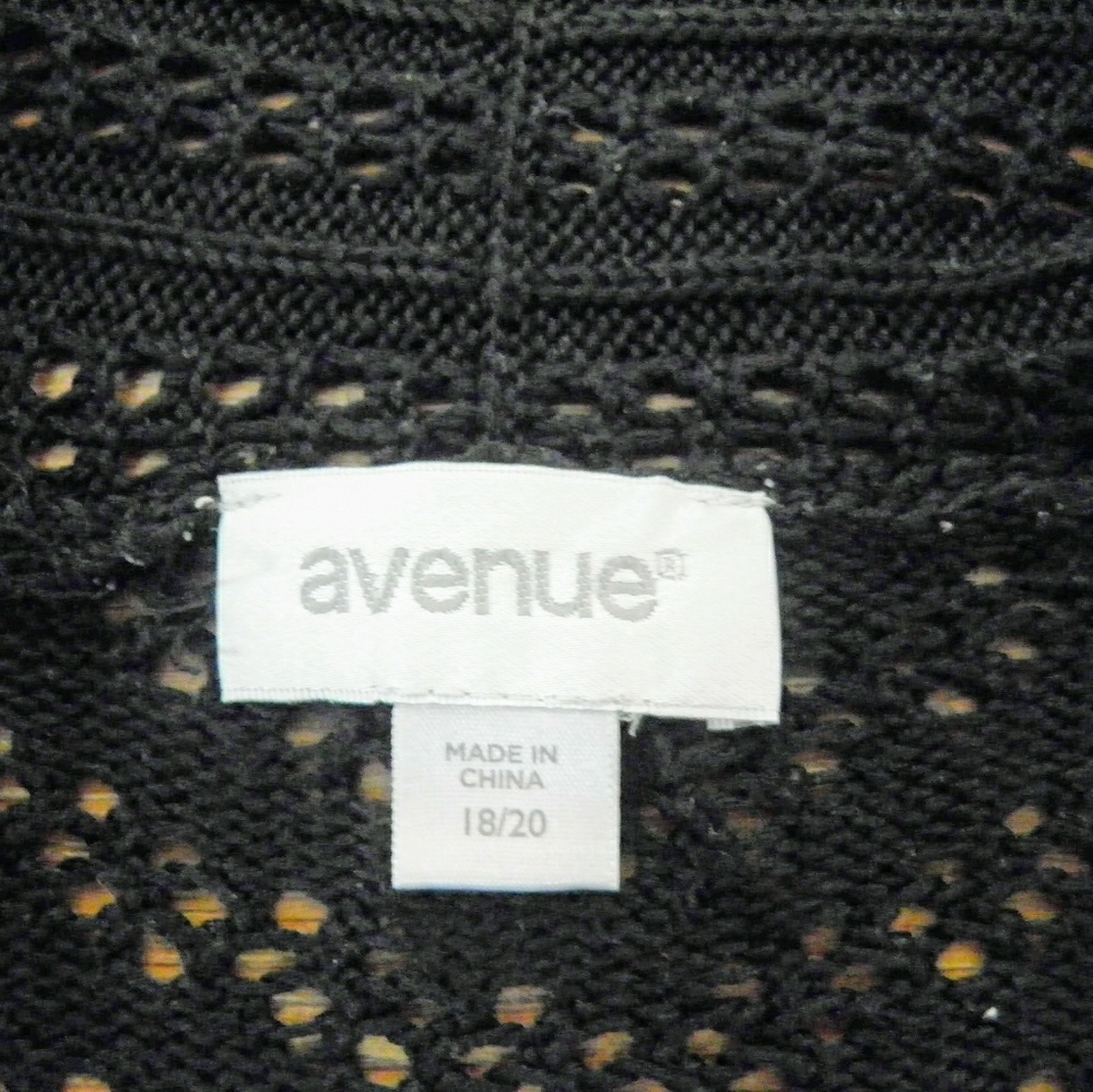 Avenue Black Cardigan size 18/20